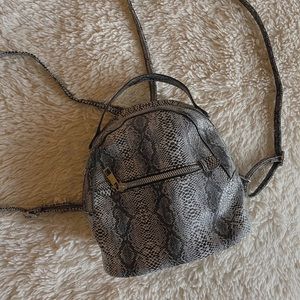 Snake skin mini backpack purse